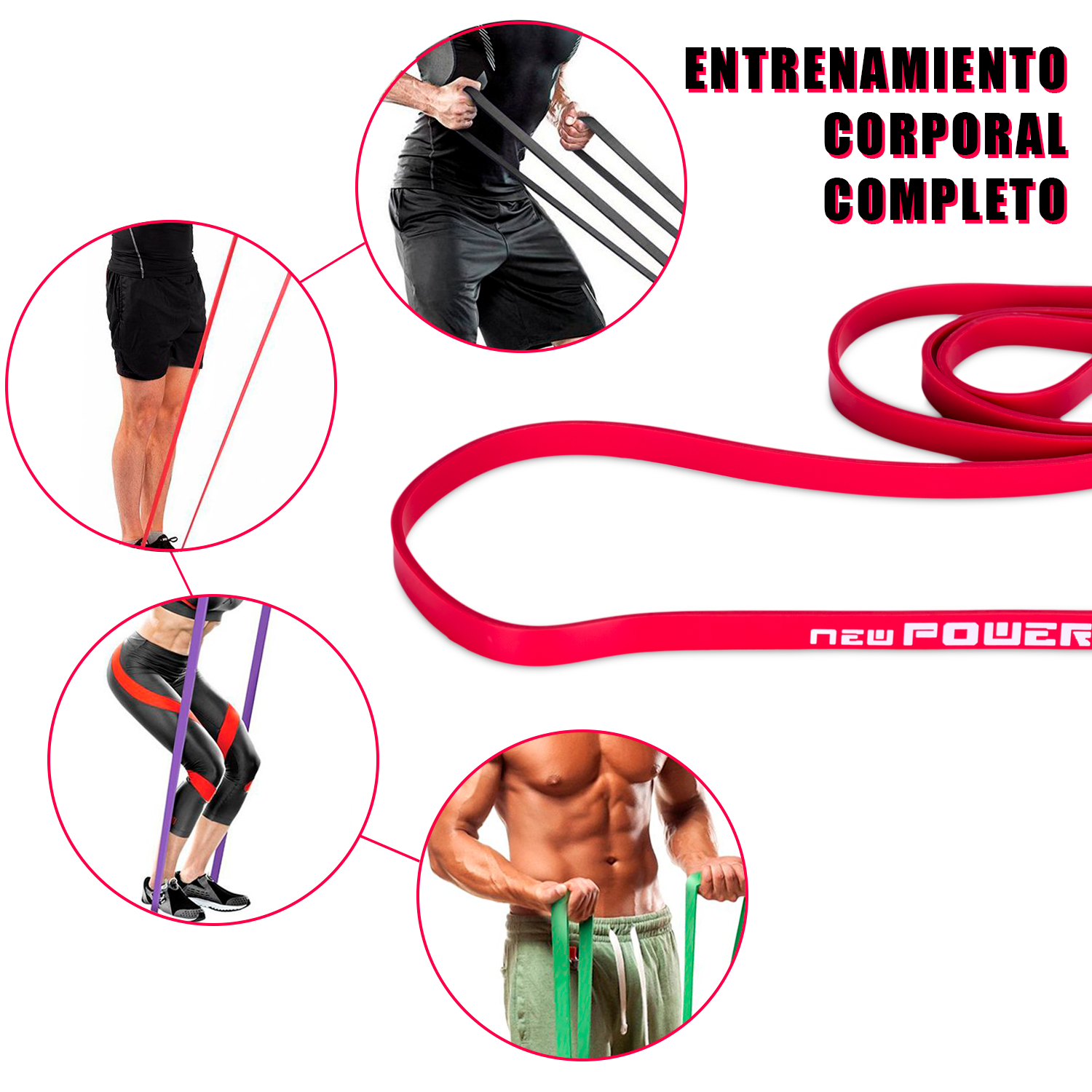 Banda Elástica Fitness de Resistencia Baja (50-75 lbs) - Newpower